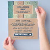 Hardwood ontwerp, schilder en decorator flyer (Hand)
