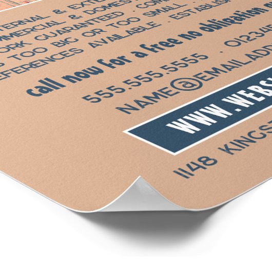 Hardwood ontwerp, schilder en decorator poster (Hoek)