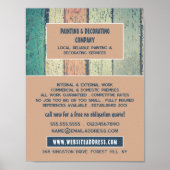 Hardwood ontwerp, schilder en decorator poster (Voorkant)