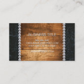 Hardwood | Zwarte marmer | Diamanten Visitekaartje (Achterkant)