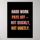 Hardwork loont Motivatie offertes Poster (Voorkant)