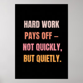 Hardwork loont Motivatie offertes Poster