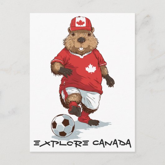 Hardworking Beaver Striker Feestdagenkaart (Voorkant)