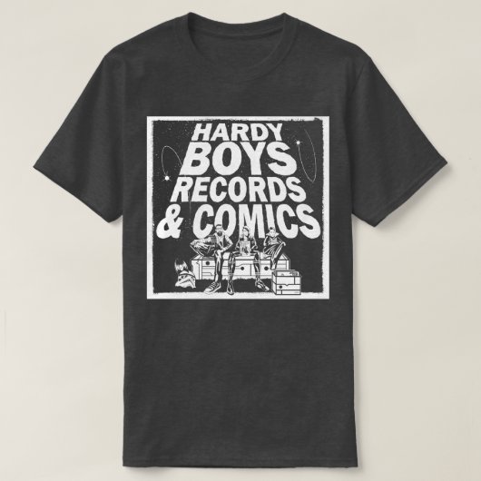 Hardy Boys Records en Comics On Dark T-shirt (Design voorkant)