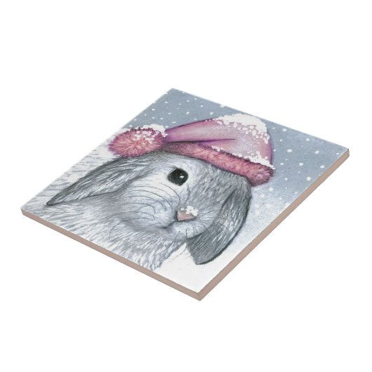 Hare 14 rabbit tegeltje (Zijkant)