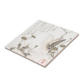 Hare and Dandelion, Kubo Shunman, Japanse kunst Tegeltje (Zijkant)