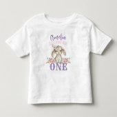 Hare Boven Eén Konijn Eerste Verjaardag Kinder Shirts (Voorkant)