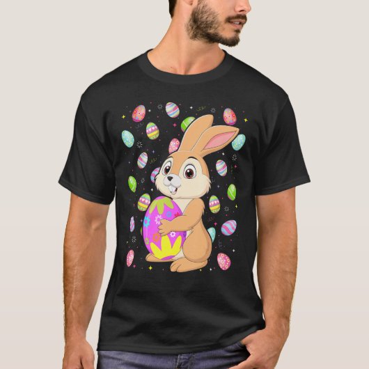 Hare Bunny Easter Egg Funny Hare Paaszondag T-shirt (Voorkant)