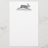  Hare Bunny Rabbit 1800s Illustratie Briefpapier (Voorkant)