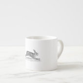 Hare Bunny Rabbit 1800s Illustratie Espresso Kop (Voorkant rechts)