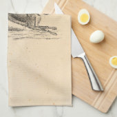 Hare Bunny Rabbit 1800s Illustratie Theedoek (Quarter Fold)