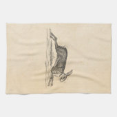 Hare Bunny Rabbit 1800s Illustratie Theedoek (Horizontaal)