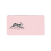  Hare Bunny Rabbit Illustratie - Rabbits Etiket (Voorkant)