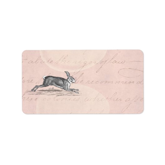 Hare Bunny Rabbit Illustratie - Rabbits Etiket (Voorkant)