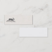  Hare Bunny Rabbit Illustratie - Rabbits Mini Visitekaartje (Voorkant / Achterkant)