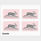 Hare Bunny Rabbit Illustratie - Rabbits Rechthoekige Sticker (Vel)