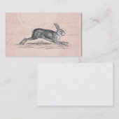  Hare Bunny Rabbit Illustratie - Rabbits Visitekaartje (Voorkant / Achterkant)
