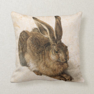 Hare by Albrecht Dürer - Flower Symbol Back Kussen