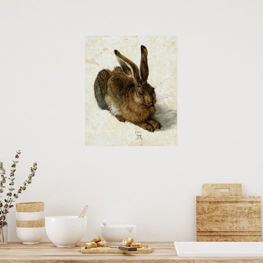 Hare by Albrecht Dürer Poster (Keuken)