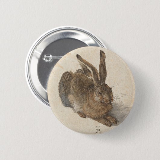 Hare by Albrecht Durer Ronde Button 5,7 Cm (Voorkant /achterkant)