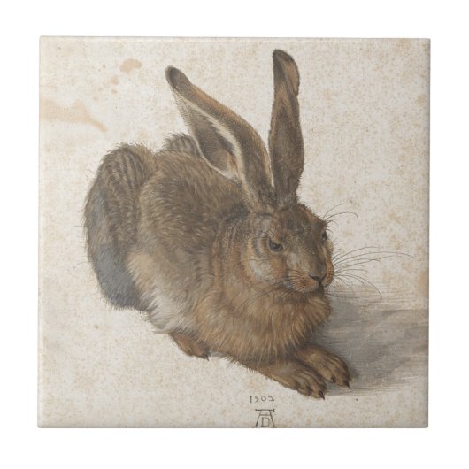 Hare by Albrecht Durer Tegeltje (Voorkant)