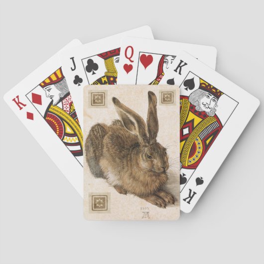 Hare by Albrecht Durer with Original Signature Pokerkaarten (Achterkant)