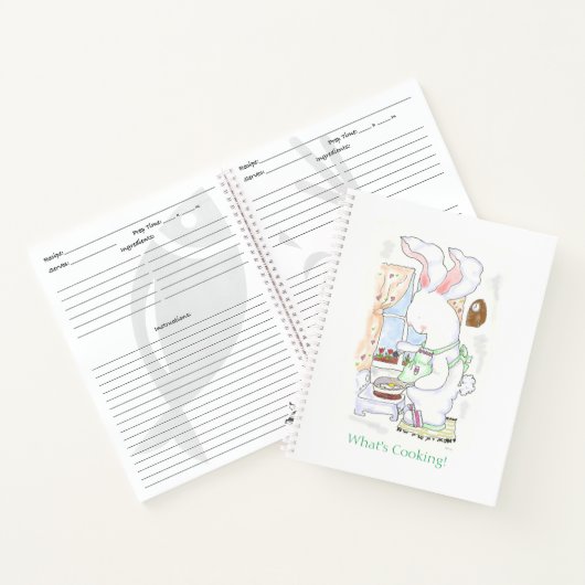 Hare Cook 8,5-inch x 11-inch Recipe Journal Notitieboek (Binnen)