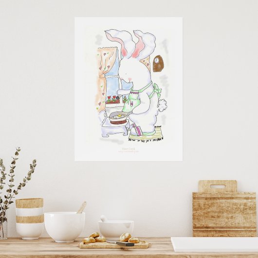 Hare Cook-poster/afdruk Poster (Keuken)