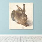 Hare (door Albrecht Dürer) Canvas Afdruk (Insitu (Houten vloer))