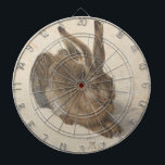 Hare (door Albrecht Dürer) Dartbord<br><div class="desc">In dit ontwerp staat een schilderij van de waterverf Albrecht Dürer (1471-1528), een kunstenaar, printmaker en theoreticus van de Duitse renaissance. Het is een portret van een haas die op zijn achterpoten rust, alsof het op het punt staat agressief te springen. Hazen en jakobkonijnen zijn leporiën van het geslacht Lepus;...</div>
