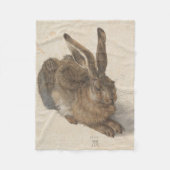 Hare (door Albrecht Dürer) Fleece Deken (Voorkant)