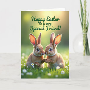 Hare en Daisy Vriendenkaart Kaart