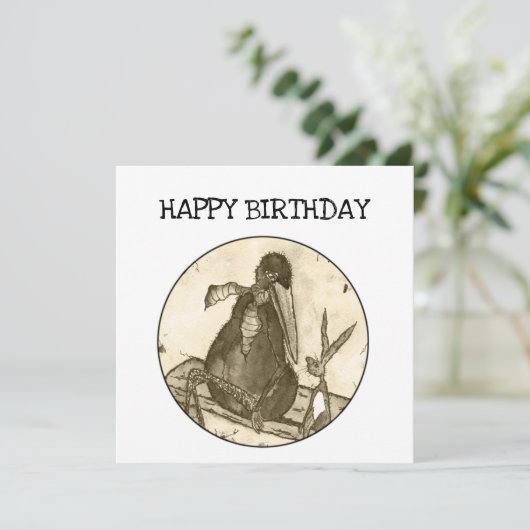 HARE EN DE KROW h2477 Kaart (Staand voorkant)