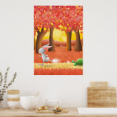 Hare en tortoise 1 — poster afdrukken (Keuken)