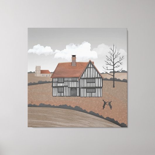 Hare House Canvas Afdruk (Voorkant)