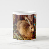 Hare in Forest Hans Hoffmann Rabbit Painting Grote Koffiekop (Voorkant)
