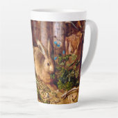 Hare in Forest Hans Hoffmann Rabbit Painting Latte Mok (Rechterhoek)