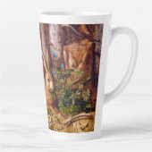 Hare in Forest Hans Hoffmann Rabbit Painting Latte Mok (Rechts)