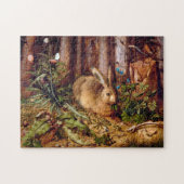 Hare in Forest Hans Hoffmann Rabbit Painting Legpuzzel (Horizontaal)
