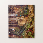 Hare in Forest Hans Hoffmann Rabbit Painting Legpuzzel (Verticaal)