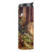 Hare in Forest Hans Hoffmann Rabbit Painting Thermosbeker (Gedraaid links)