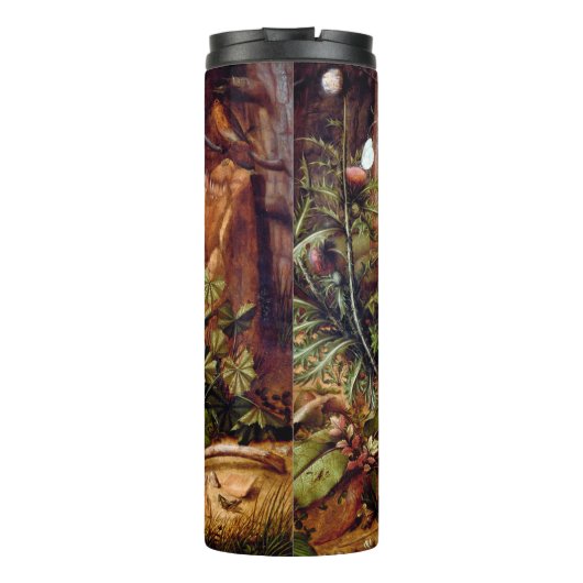 Hare in Forest Hans Hoffmann Rabbit Painting Thermosbeker (Achterkant)