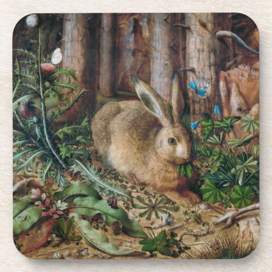 hare in het bos - Hans Hoffmann Bier Onderzetter (Voorkant)