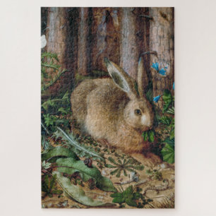  hare in het bos - Hans Hoffmann Legpuzzel