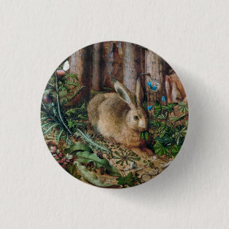 hare in het bos - Hans Hoffmann Ronde Button 3,2 Cm