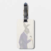 Hare in Paarse munt 2 Bagagelabel (Achterkant verticaal)