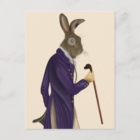 Hare in Paarse munt 2 Briefkaart (Voorkant)