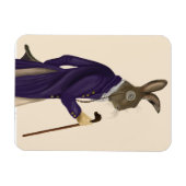 Hare in Paarse munt 2 Magneet (Horizontaal)