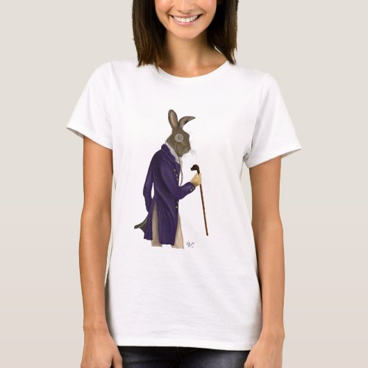 Hare in Paarse munt 2 T-shirt (Voorkant)