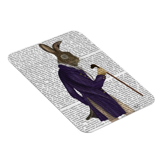 Hare in Paarse munt Magneet (Rechterzijde)